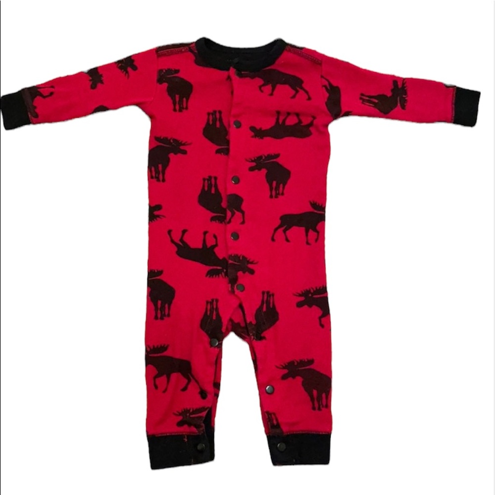 🔵3/$12 cute moose one piece sleep and play